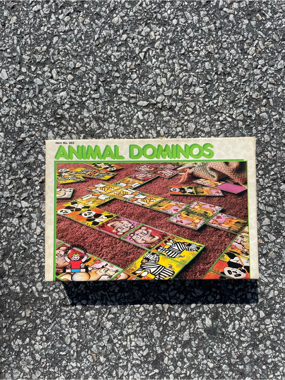 Vintage Animal Dominos - Green and Yellow Box